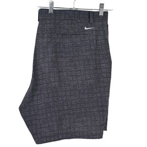 Nike Golf Tour Performance Dri-FIT Shorts Mens 42 Gray Grid Plaid Stretch 42x11